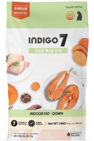 인디고 세븐 인디어 팻다운 연어+치킨 1.4kg (5+1)
